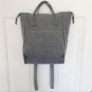 Gray Diaper Bag Backpack